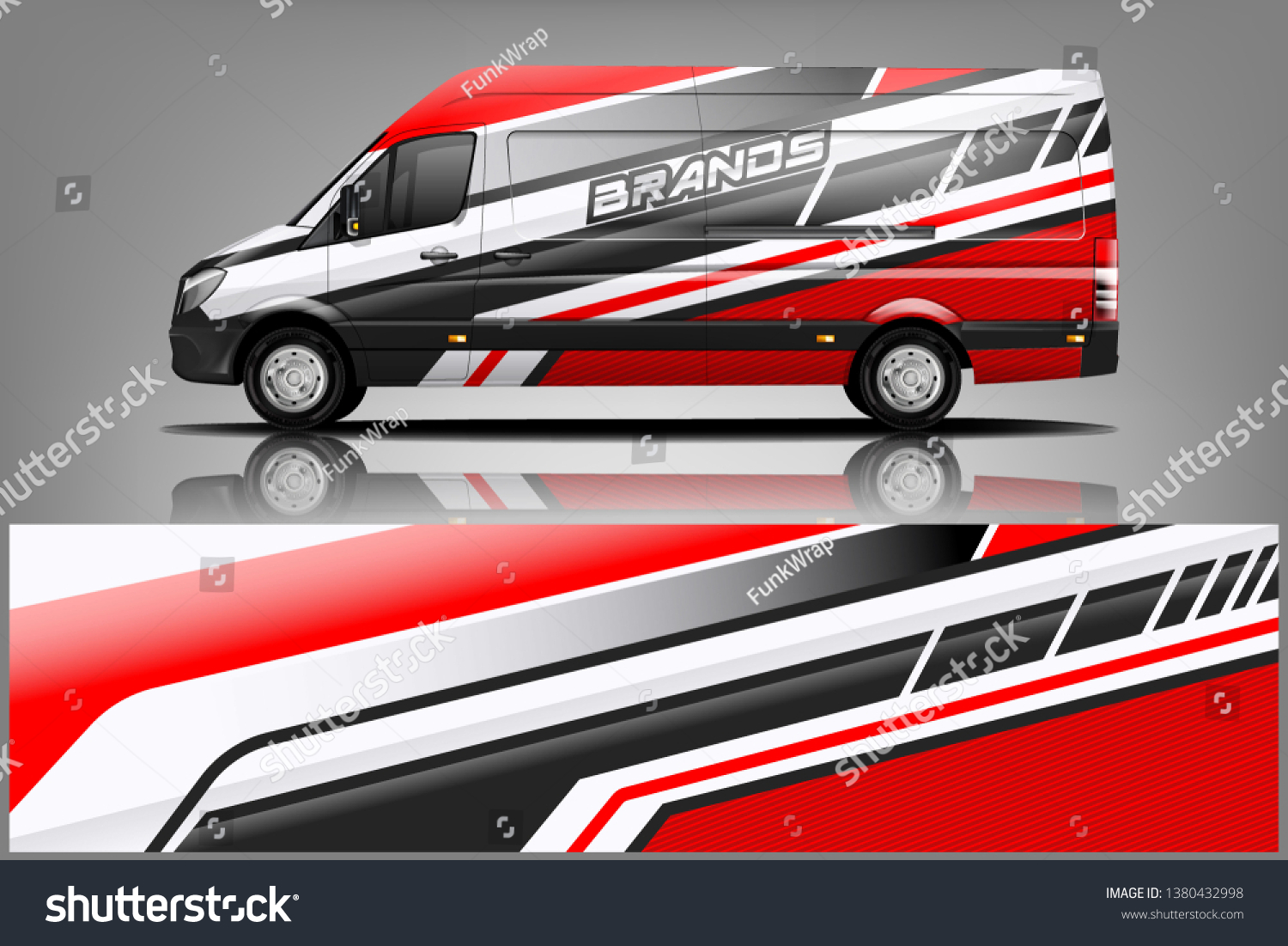 Van wrap design. Wrap, sticker and decal design for company. Vector format dekal