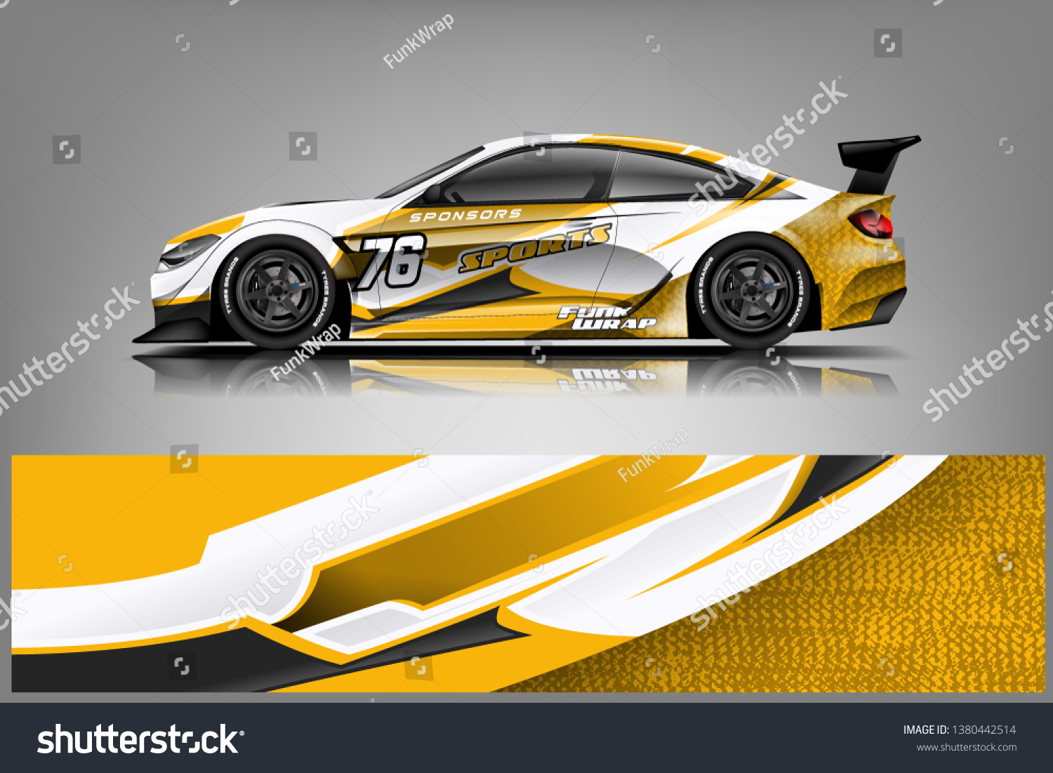 Car wrap design vector, truck and cargo van decal. Graphic abstract stripe racing background designs for vehicle, rally, race, adventure and car racing livery dekal