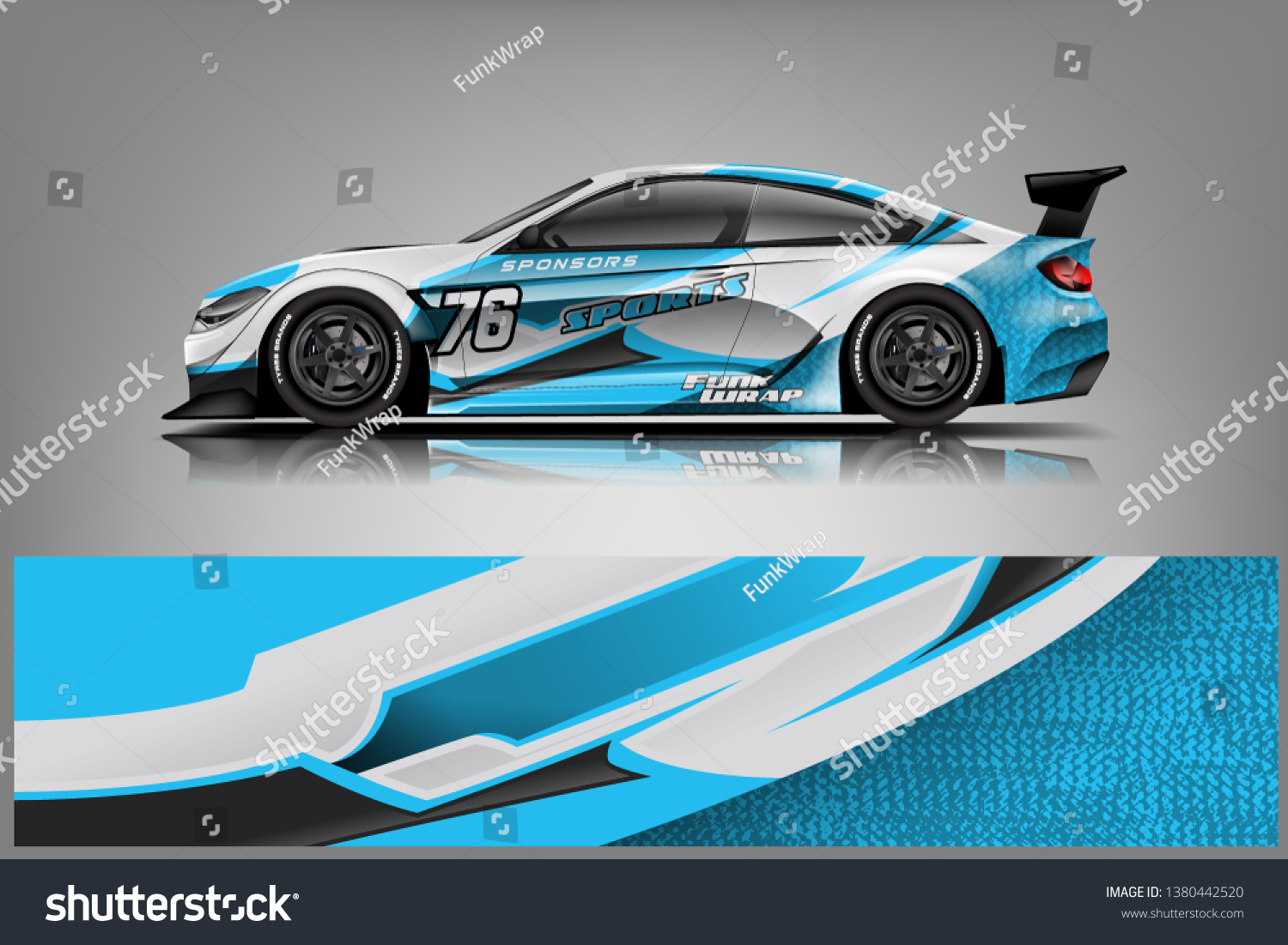 Car wrap design vector, truck and cargo van decal. Graphic abstract stripe racing background designs for vehicle, rally, race, adventure and car racing livery dekal