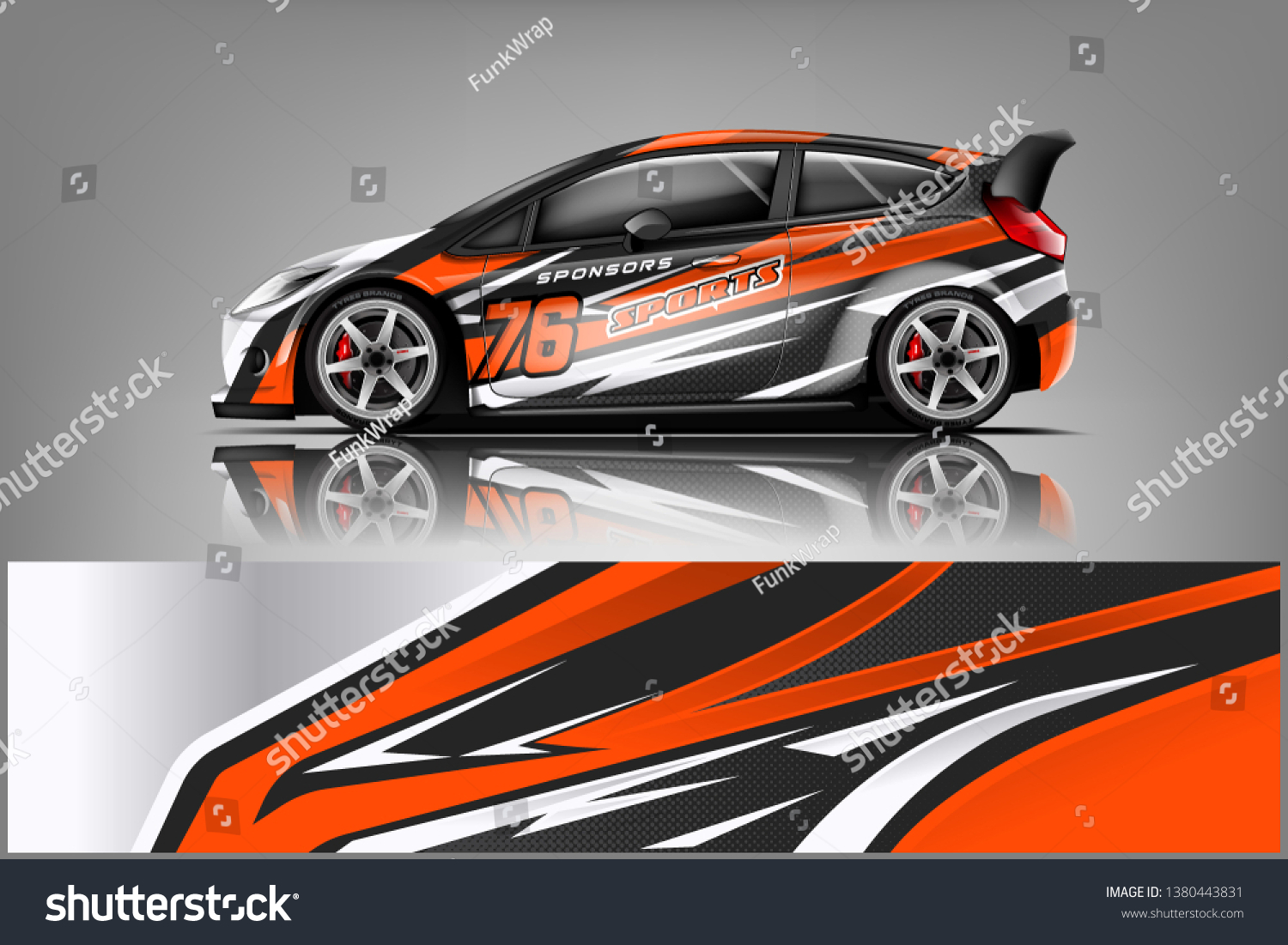 Car decal wrap design vector. Graphic abstract stripe racing background kit designs for vehicle, race car, rally, adventure and livery
dekal