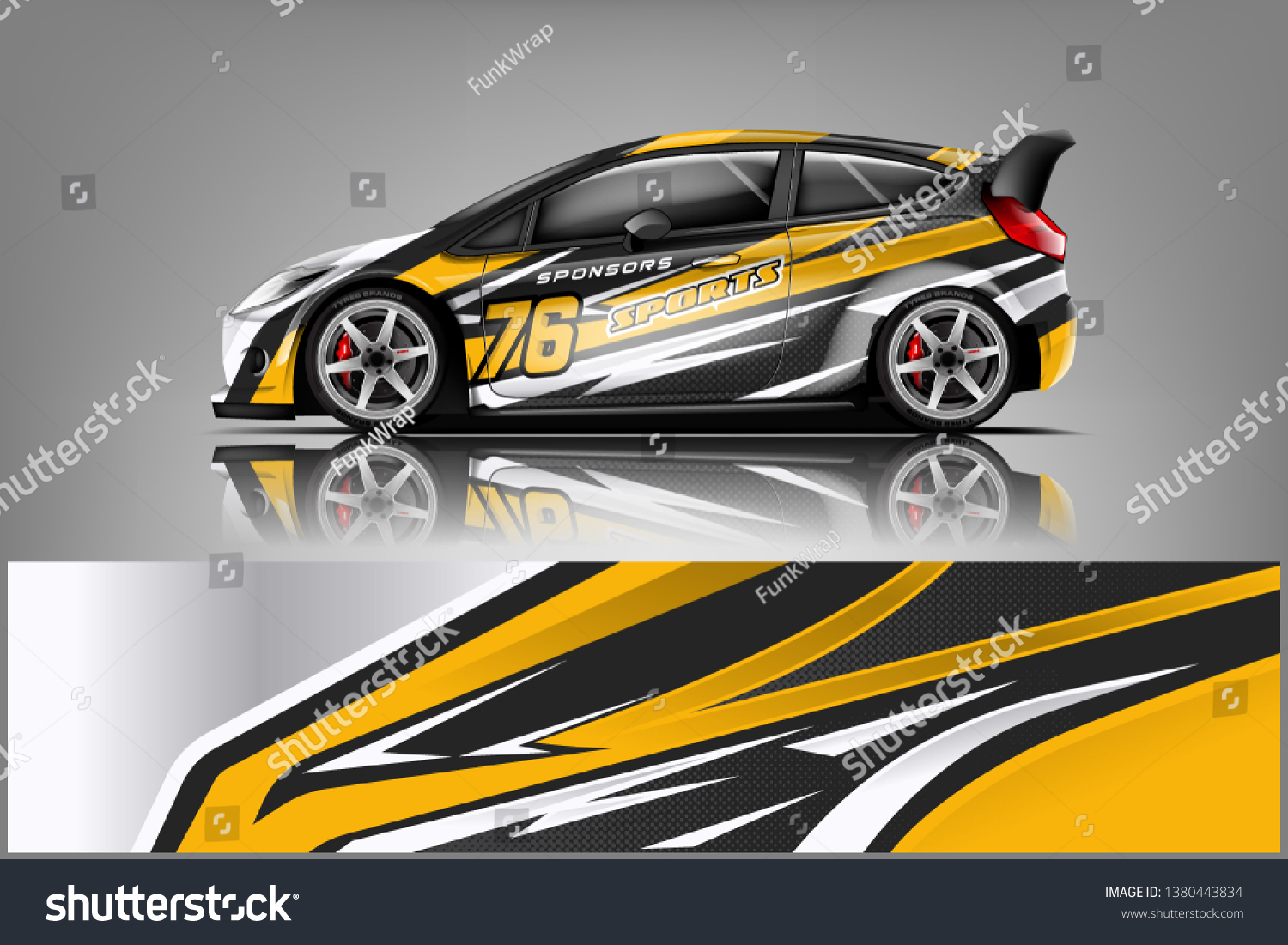 Car decal wrap design vector. Graphic abstract stripe racing background kit designs for vehicle, race car, rally, adventure and livery
dekal