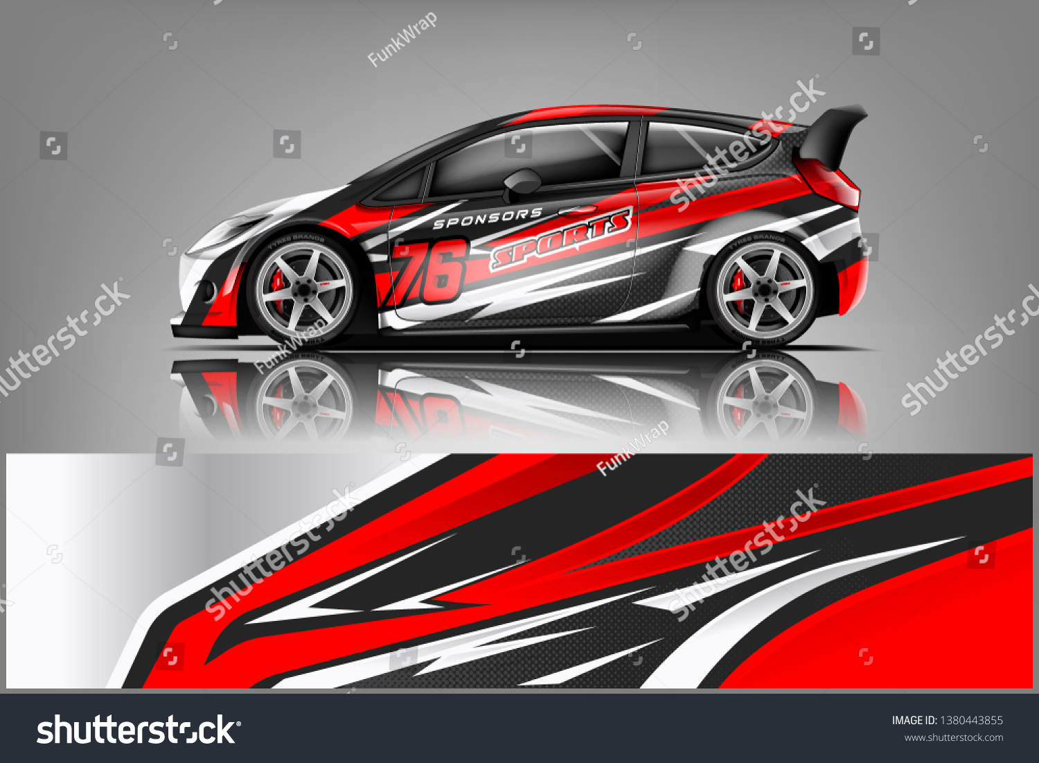 Car decal wrap design vector. Graphic abstract stripe racing background kit designs for vehicle, race car, rally, adventure and livery
dekal