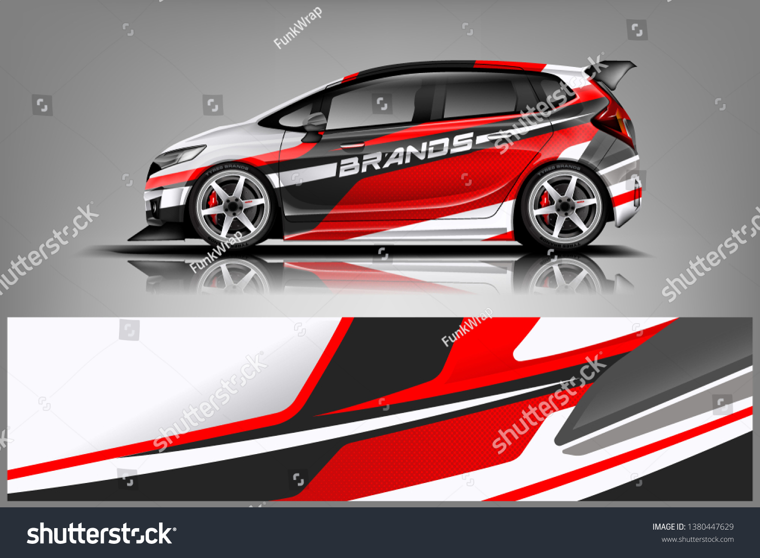 Car wrap design vector, truck and cargo van decal. Graphic abstract stripe racing background designs for vehicle, rally, race, adventure and car racing livery dekal