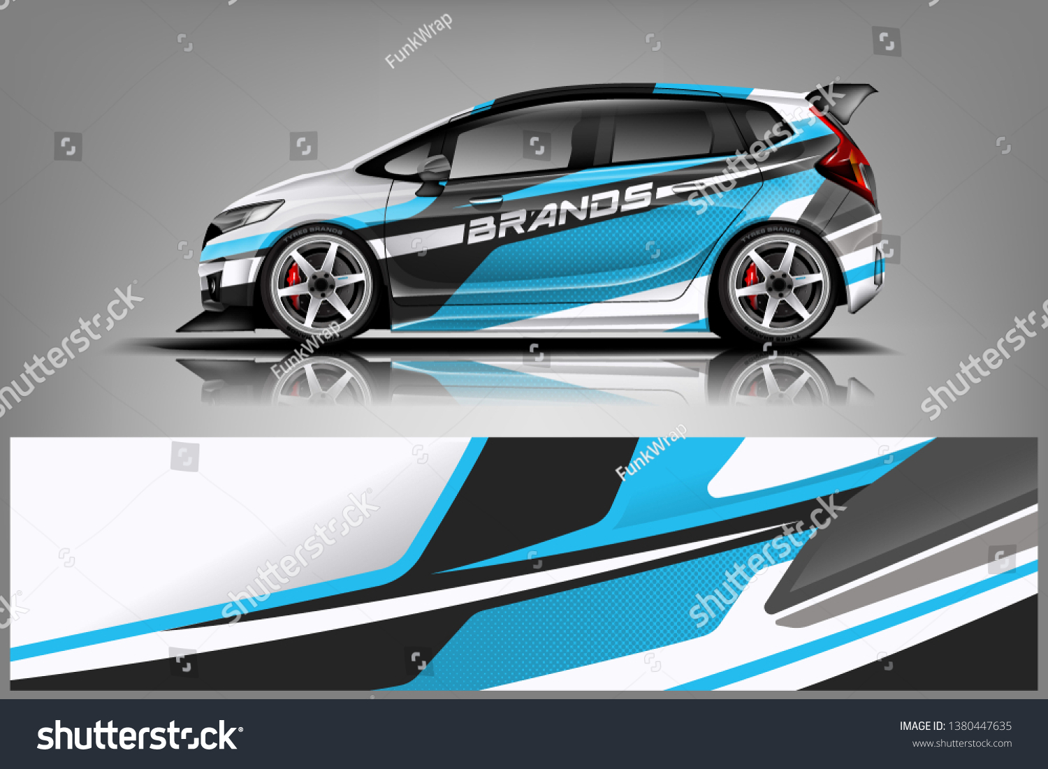 Car wrap design vector, truck and cargo van decal. Graphic abstract stripe racing background designs for vehicle, rally, race, adventure and car racing livery dekal