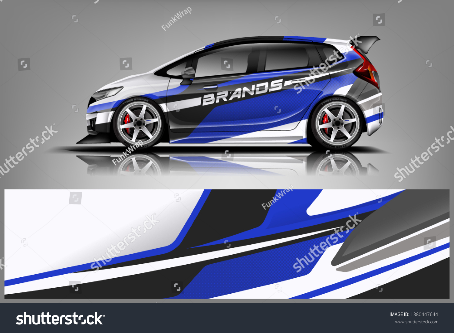 Car wrap design vector, truck and cargo van decal. Graphic abstract stripe racing background designs for vehicle, rally, race, adventure and car racing livery dekal