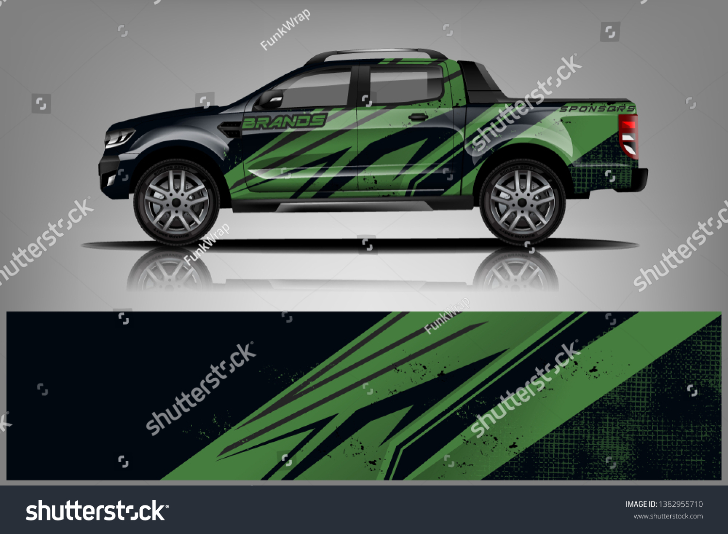 truck and car decal design vector kit. abstract background graphics for vehicle advertisement and vinyl wrap dekal