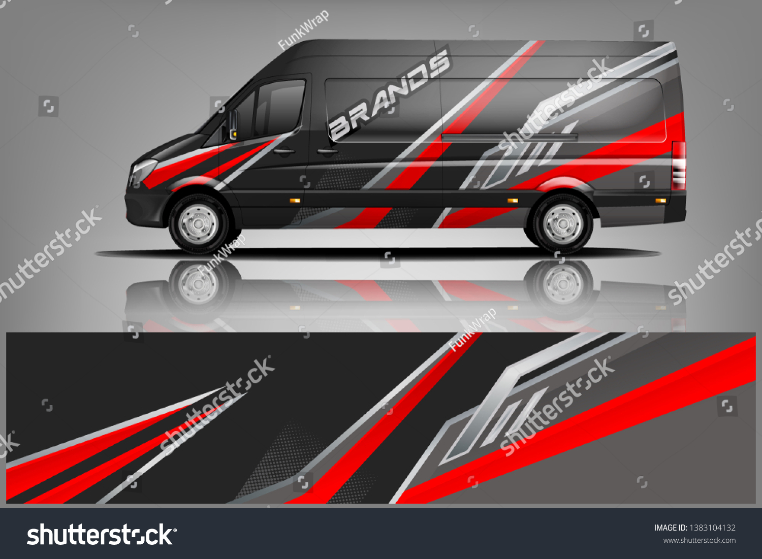 Van wrap design. Wrap, sticker and decal design for company. Vector format dekal