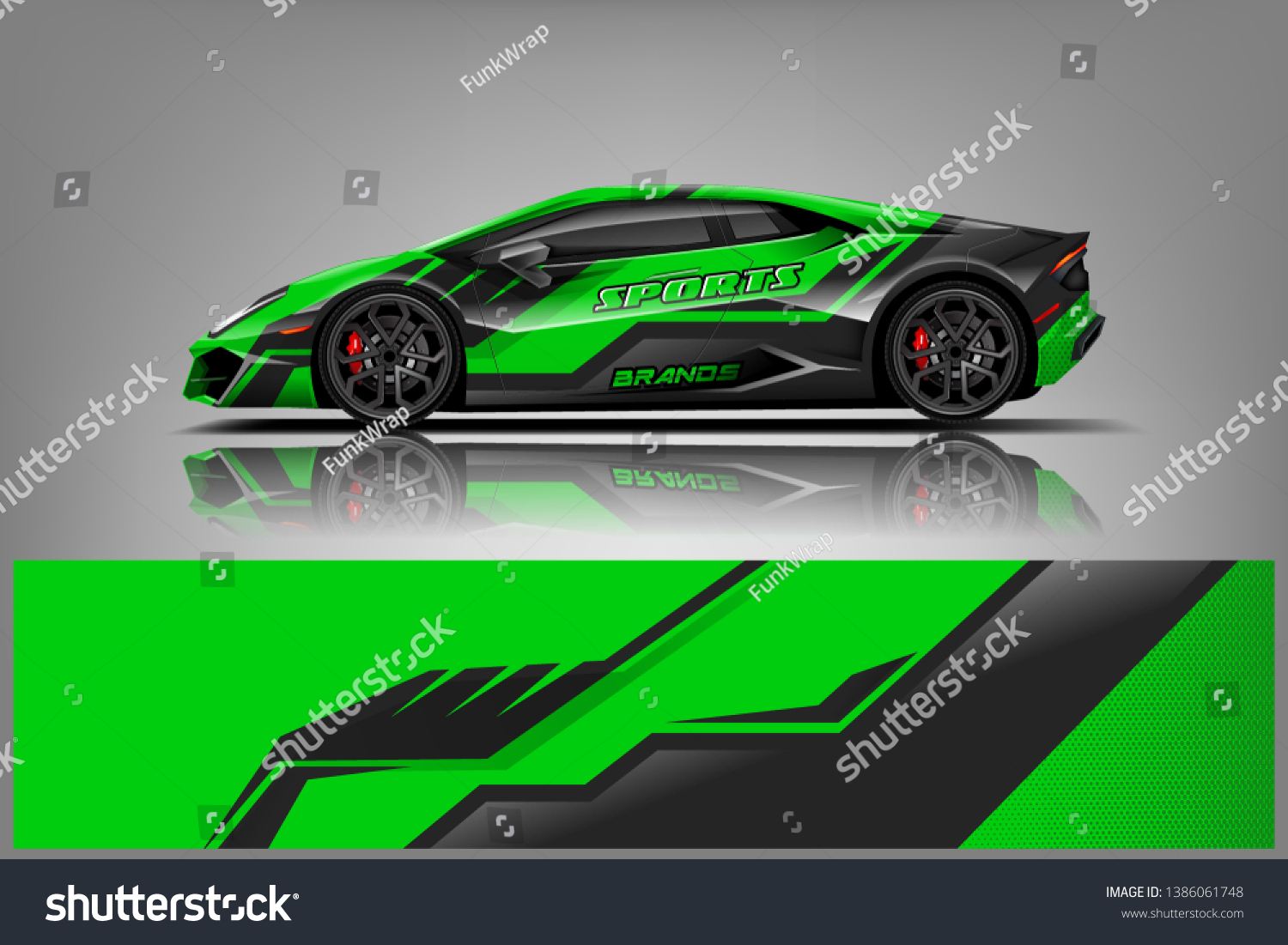 Racing car wrap design. sedan hatchback and sport car wrap design. abstract background with vector dekal
