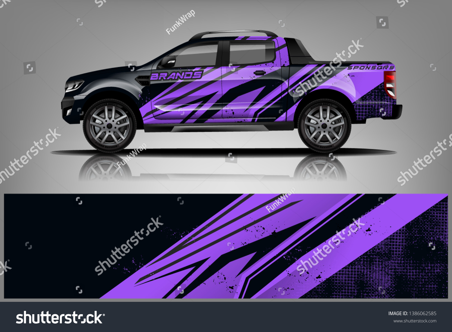 truck and car decal design vector kit. abstract background graphics for vehicle advertisement and vinyl wrap dekal