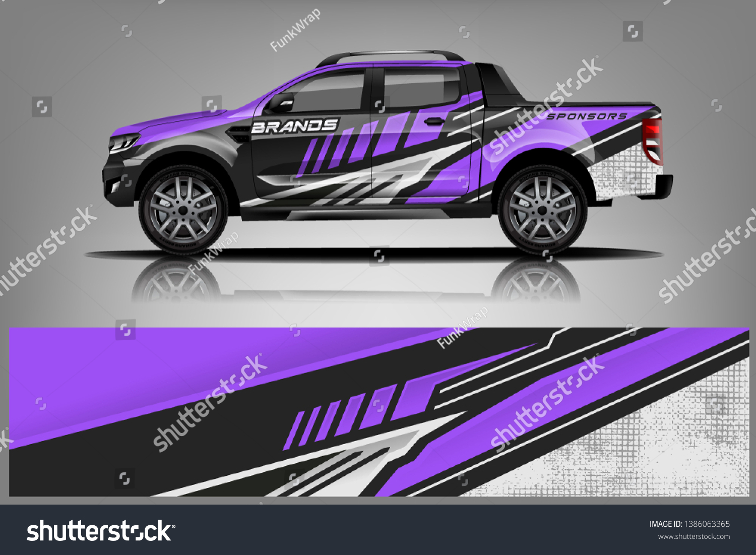 truck and car decal design vector kit. abstract background graphics for vehicle advertisement and vinyl wrap dekal