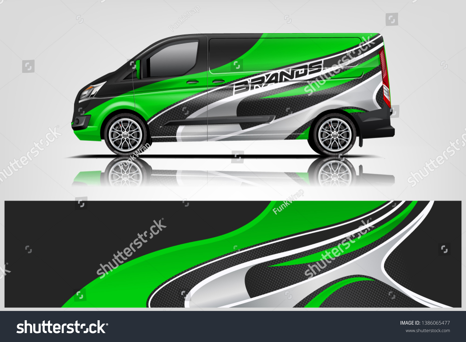 Van wrap design. Wrap, sticker and decal design for company. Vector format dekal