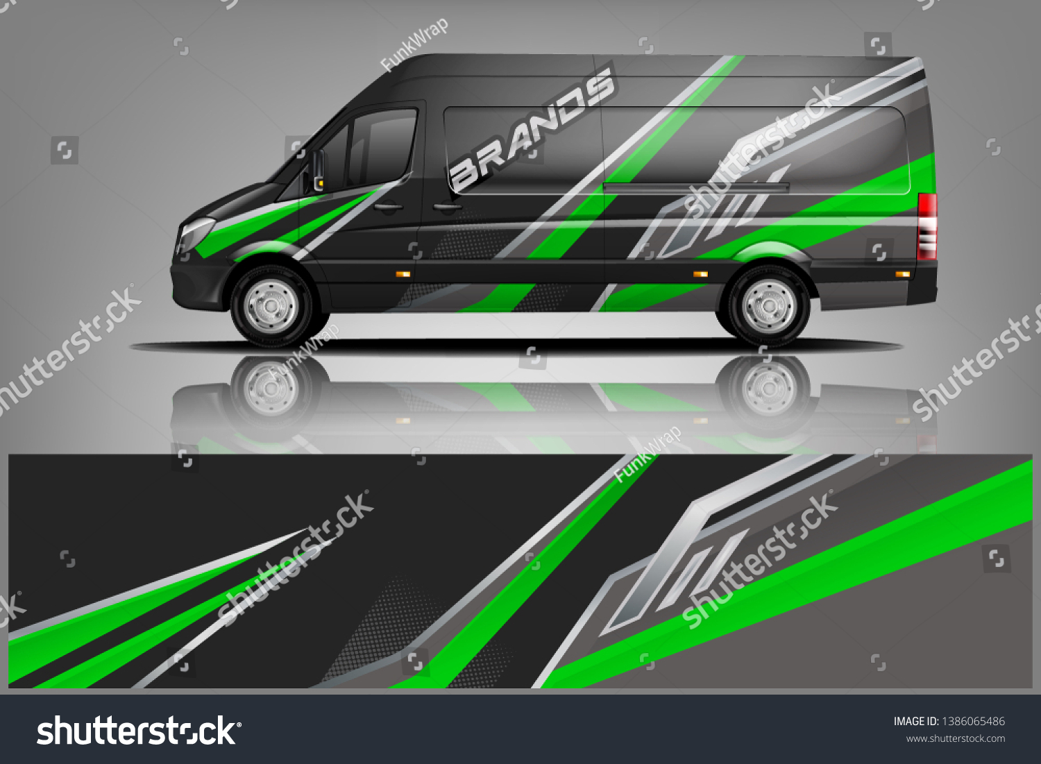 Van wrap design. Wrap, sticker and decal design for company. Vector format dekal