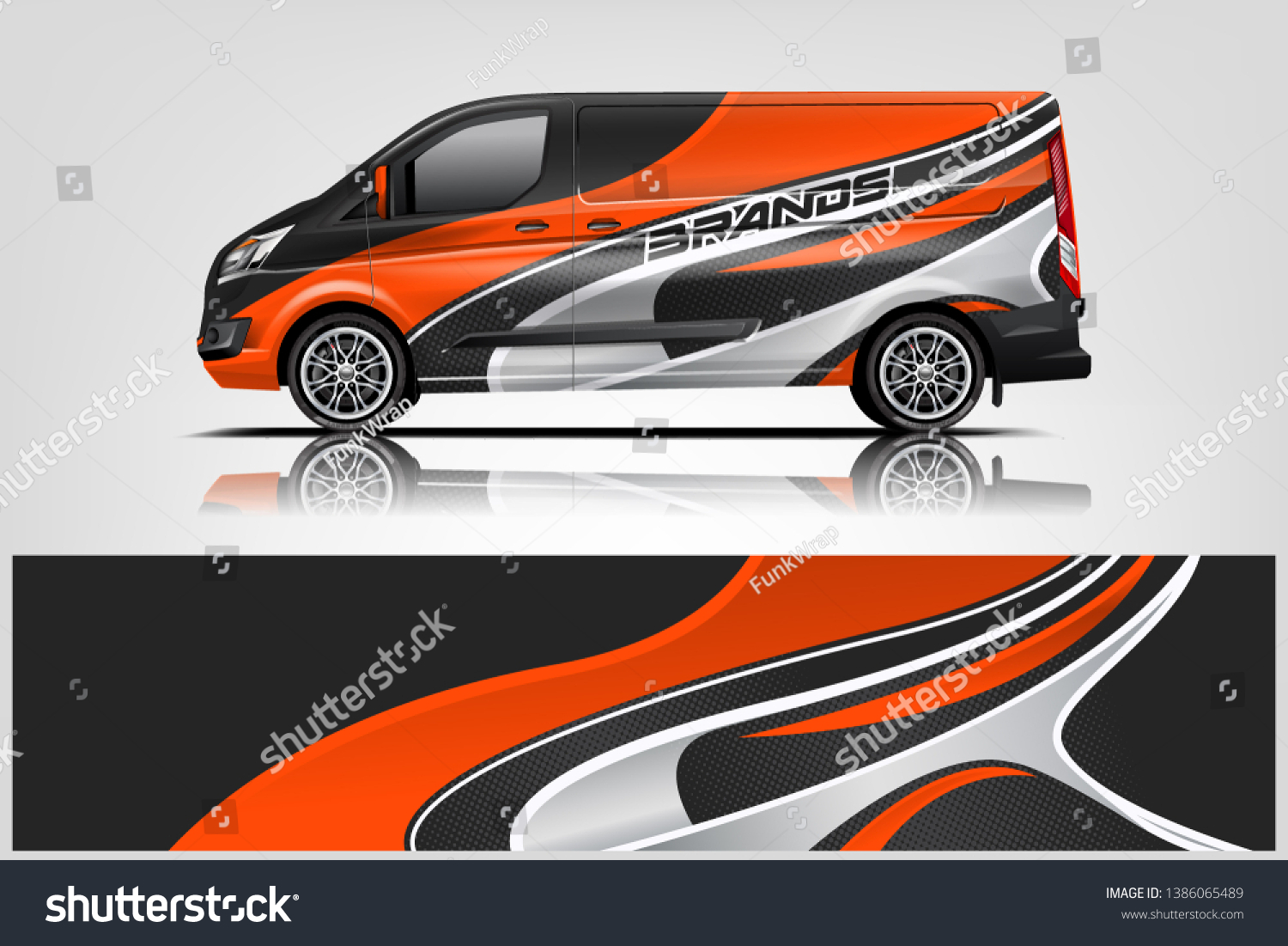 Van wrap design. Wrap, sticker and decal design for company. Vector format dekal