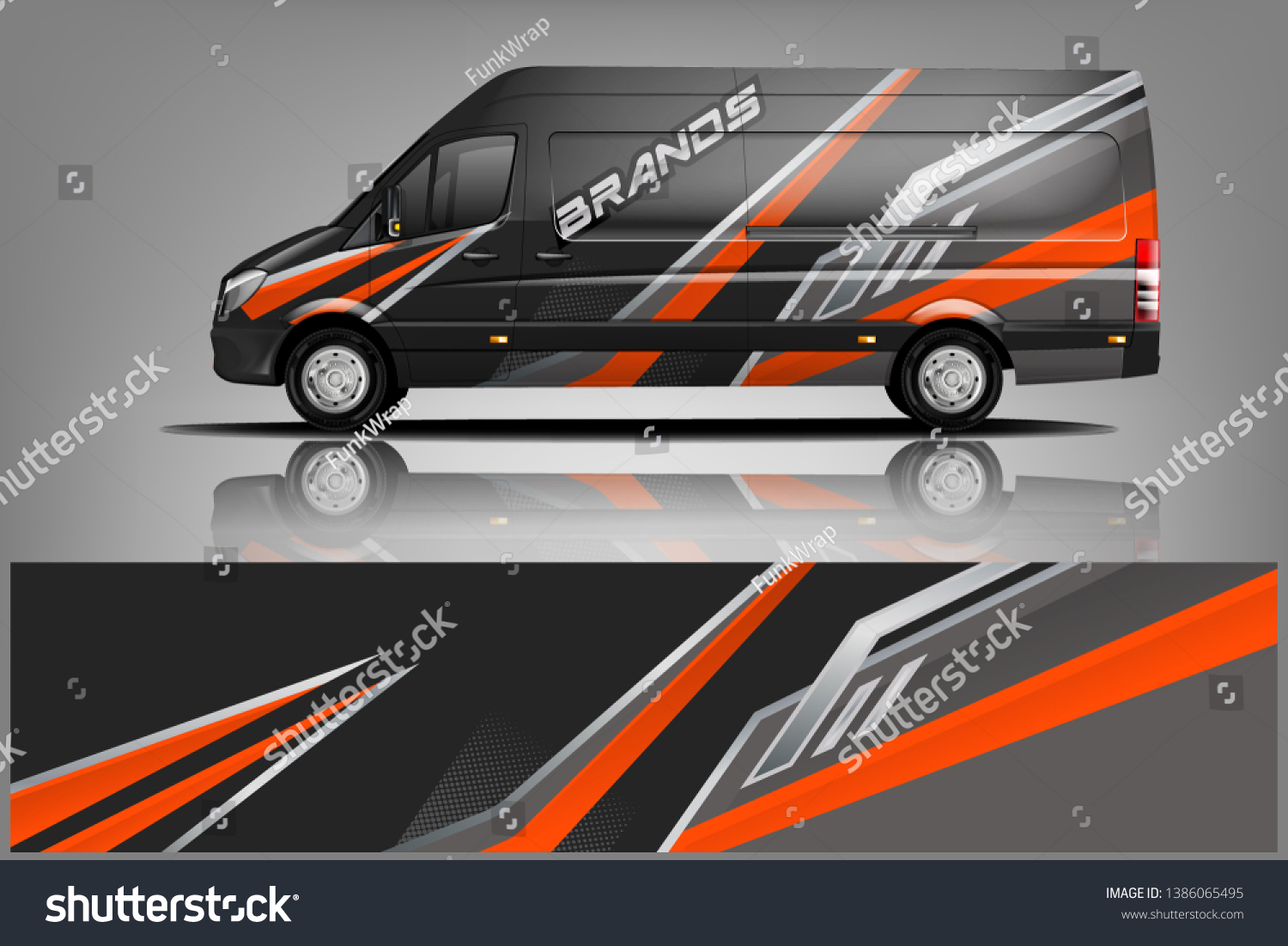 Van wrap design. Wrap, sticker and decal design for company. Vector format dekal