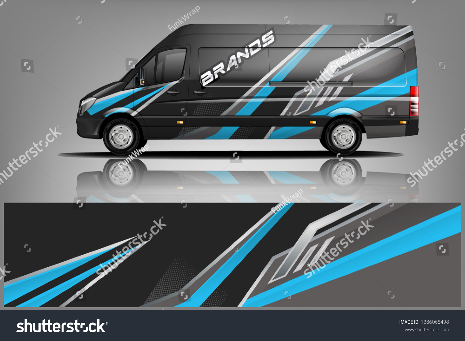 Van wrap design. Wrap, sticker and decal design for company. Vector format dekal