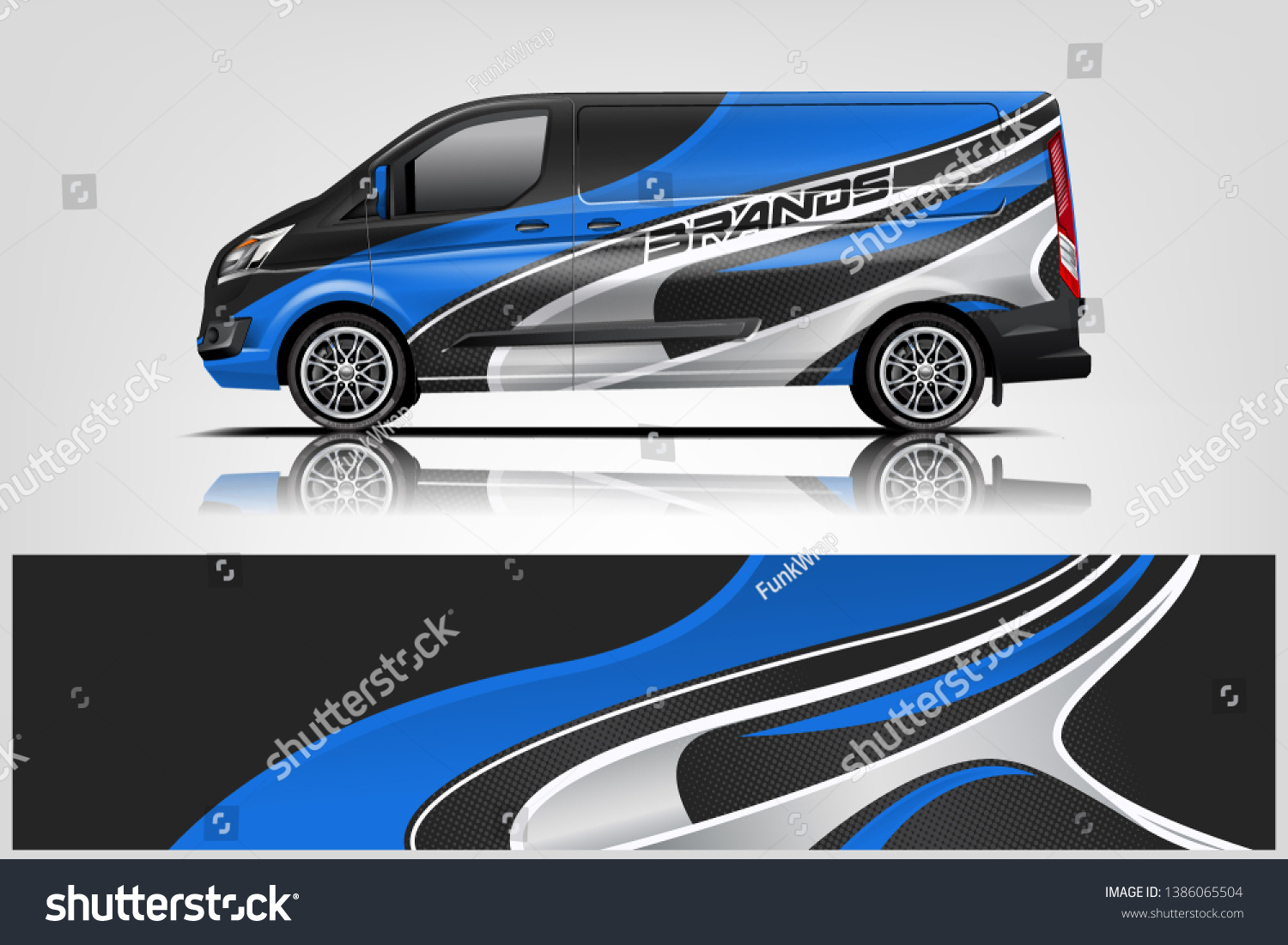 Van wrap design. Wrap, sticker and decal design for company. Vector format dekal