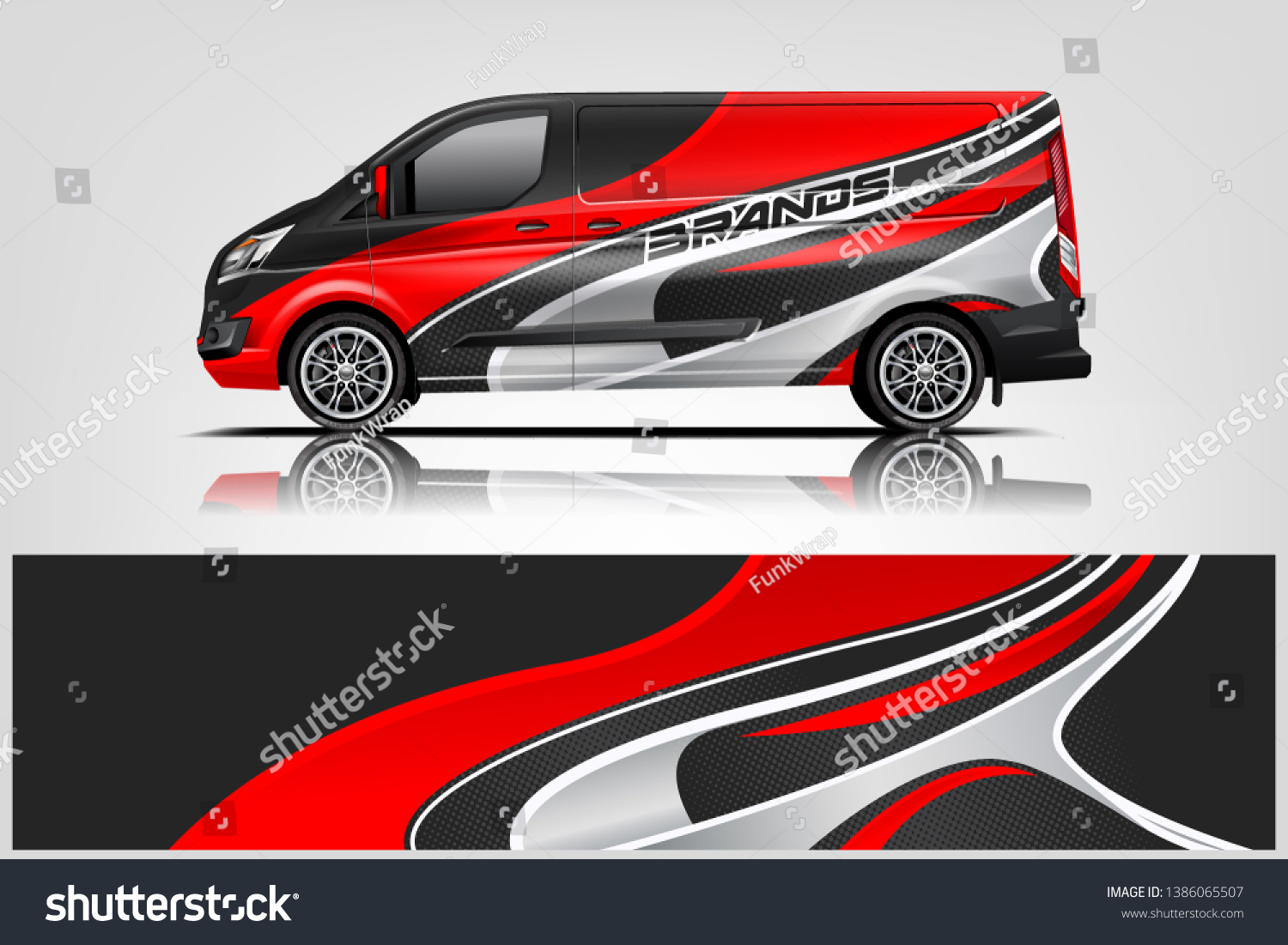 Van wrap design. Wrap, sticker and decal design for company. Vector format dekal
