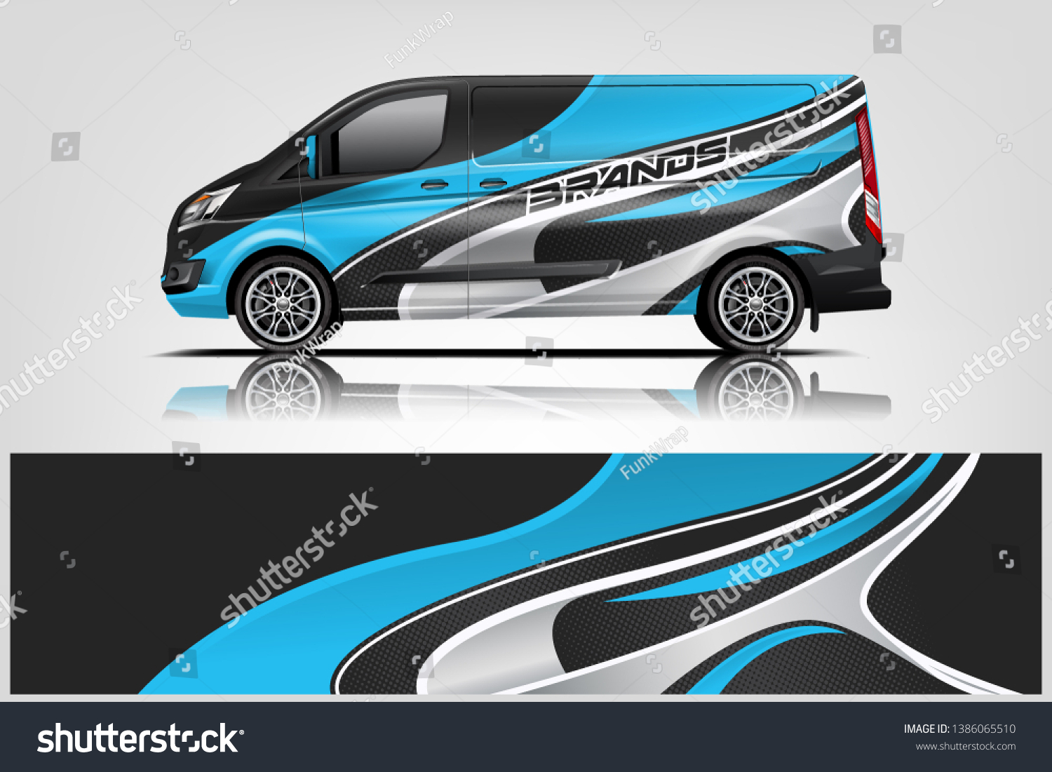 Van wrap design. Wrap, sticker and decal design for company. Vector format dekal