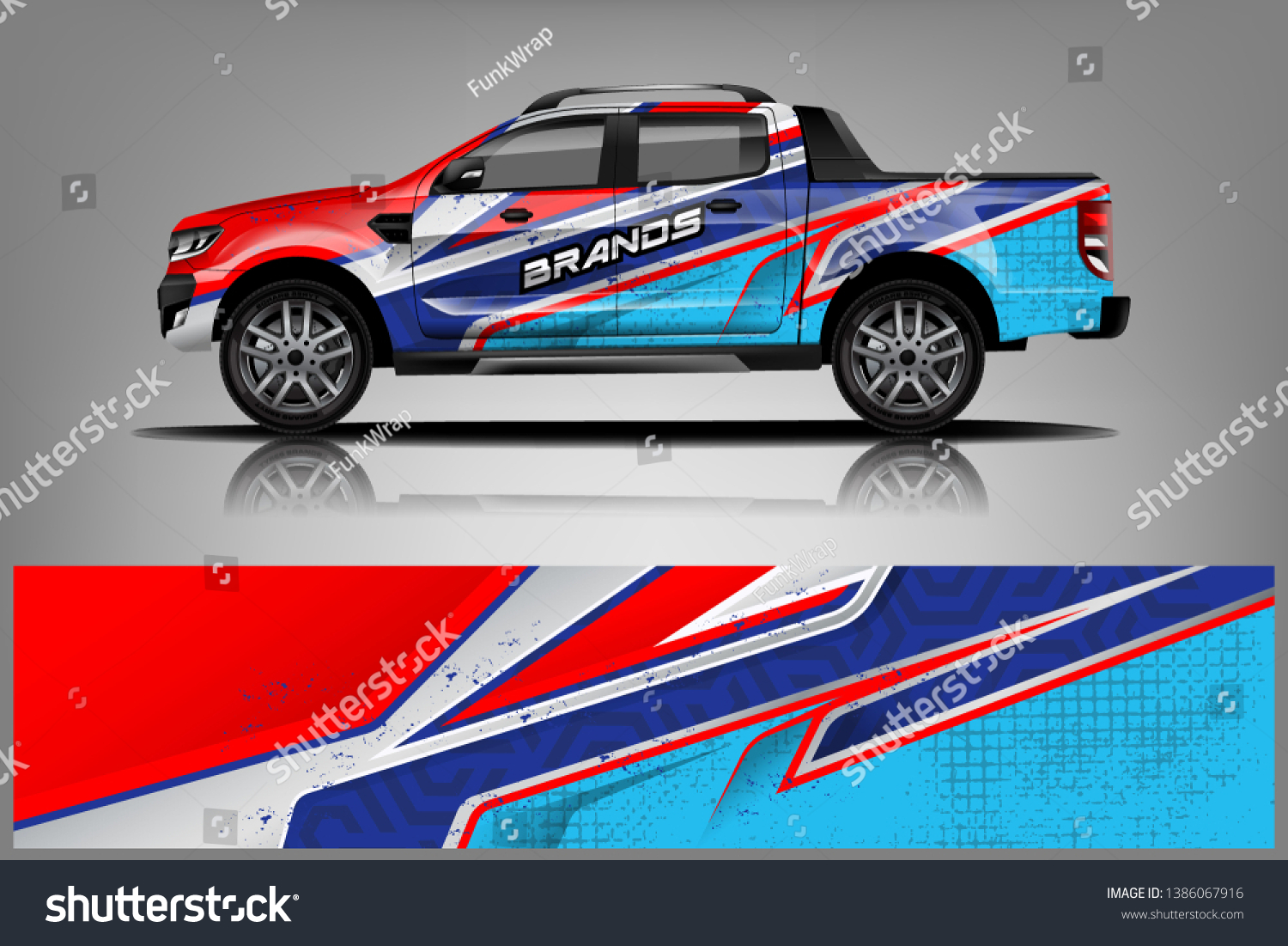truck and car decal design vector kit. abstract background graphics for vehicle advertisement and vinyl wrap dekal
