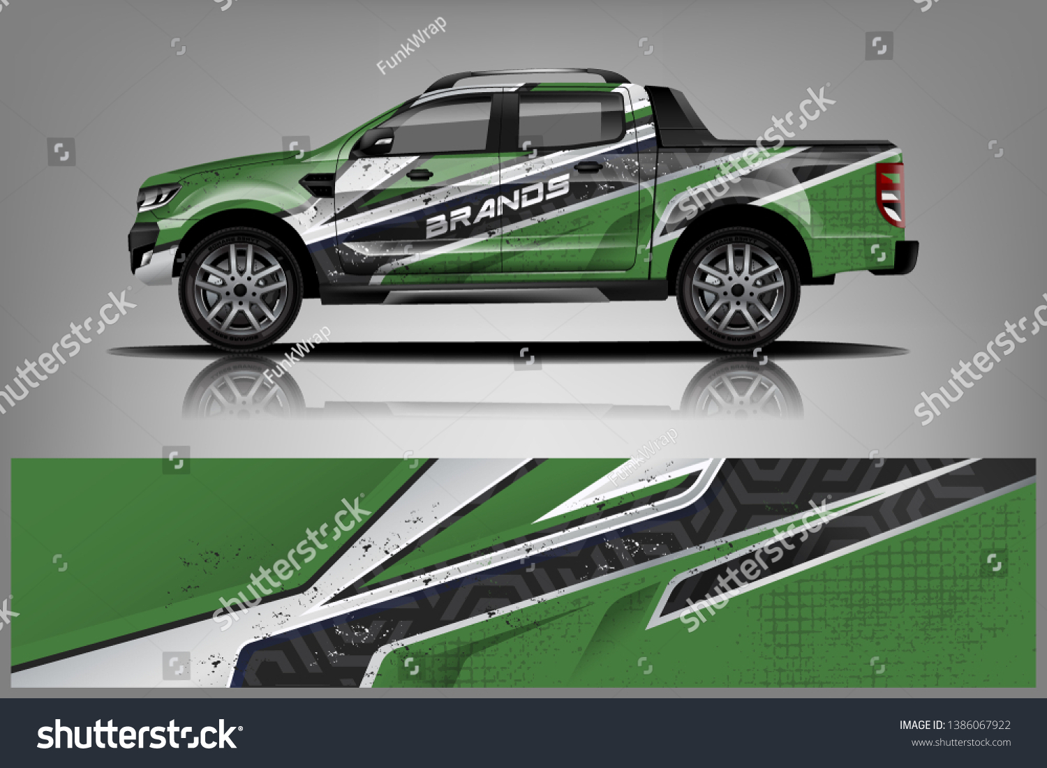 truck and car decal design vector kit. abstract background graphics for vehicle advertisement and vinyl wrap dekal