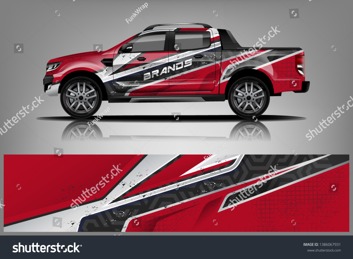truck and car decal design vector kit. abstract background graphics for vehicle advertisement and vinyl wrap dekal