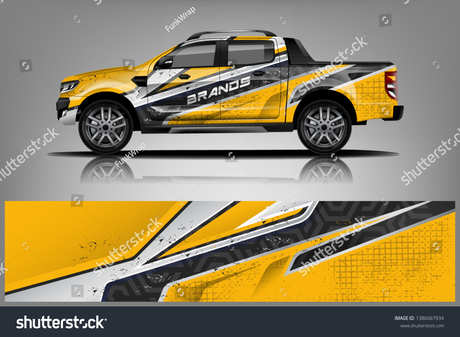 truck and car decal design vector kit. abstract background graphics for vehicle advertisement and vinyl wrap dekal