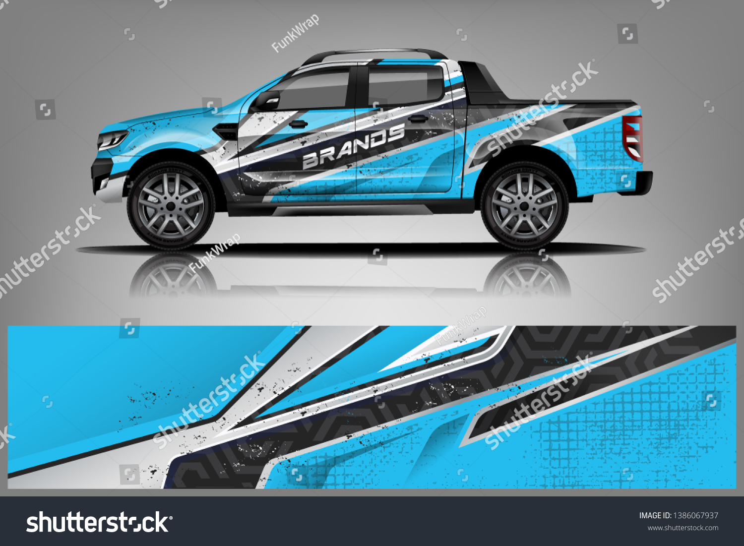 truck and car decal design vector kit. abstract background graphics for vehicle advertisement and vinyl wrap dekal