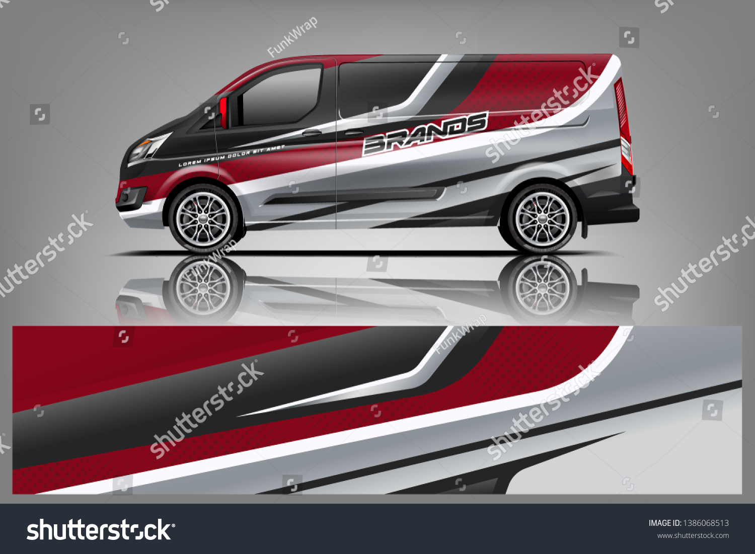 Van wrap design. Wrap, sticker and decal design for company. Vector format dekal