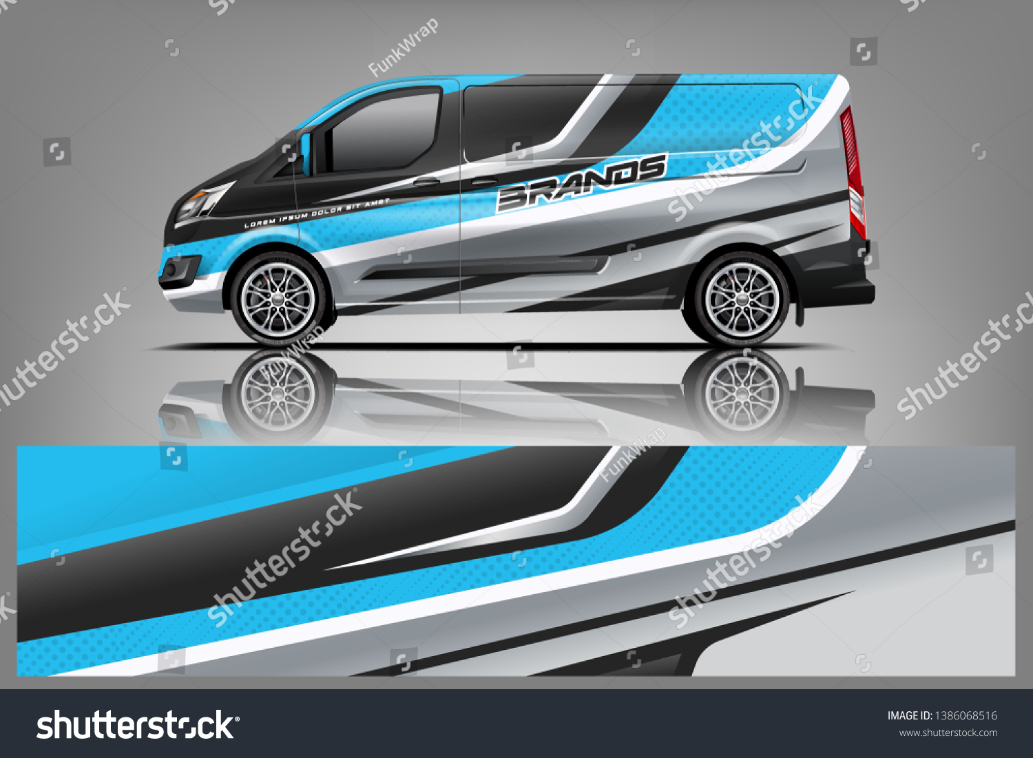 Van wrap design. Wrap, sticker and decal design for company. Vector format dekal