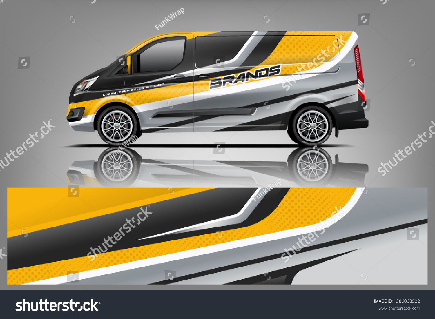 Van wrap design. Wrap, sticker and decal design for company. Vector format dekal