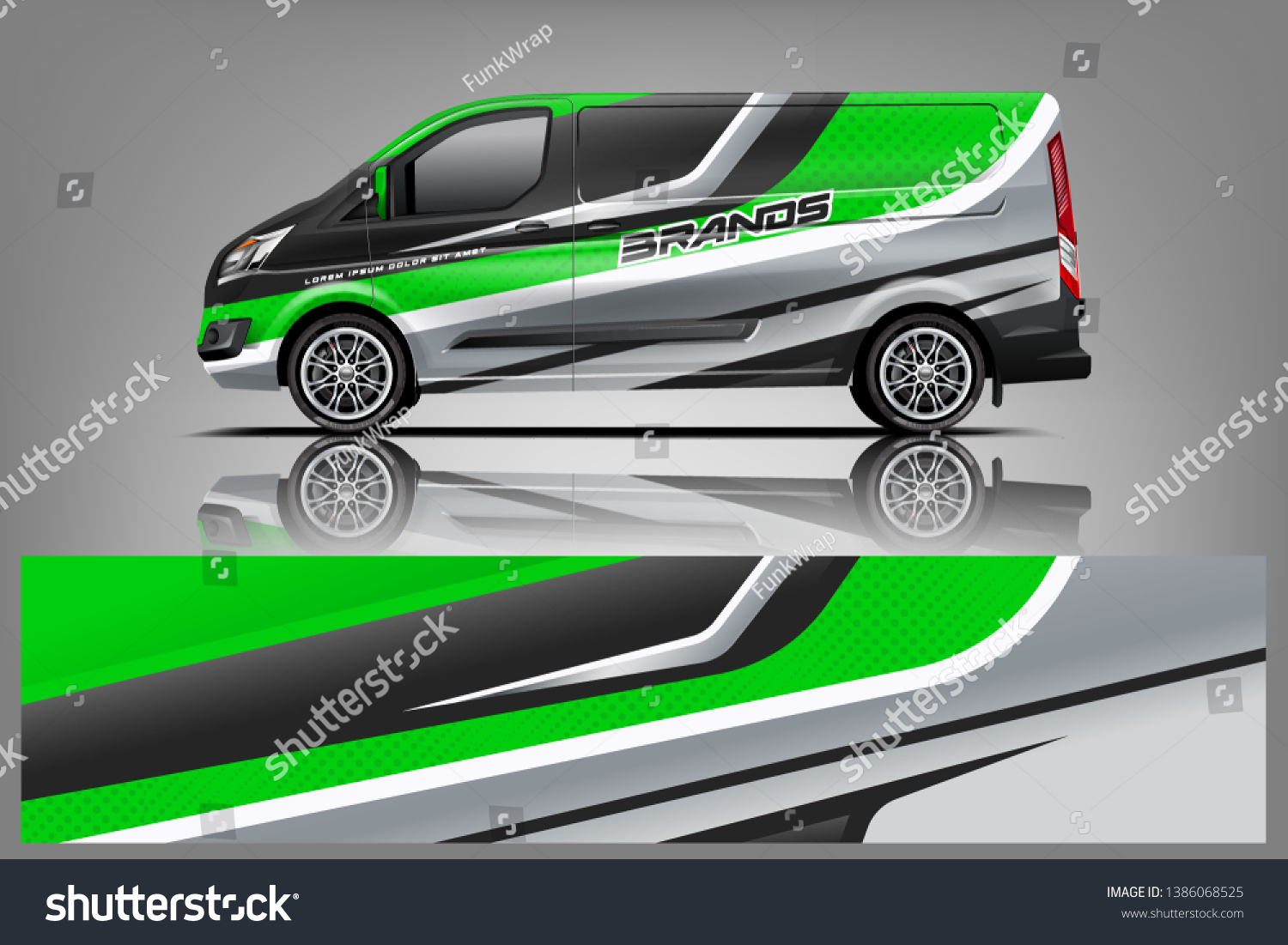 Van wrap design. Wrap, sticker and decal design for company. Vector format dekal