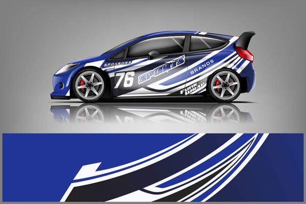 Rally car wrap vector designs. abstract livery for vehicle vinyl branding background dekal