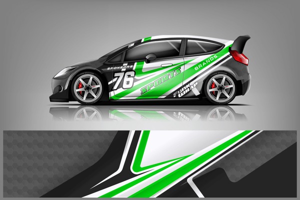 Rally car wrap vector designs. abstract livery for vehicle vinyl branding background dekal