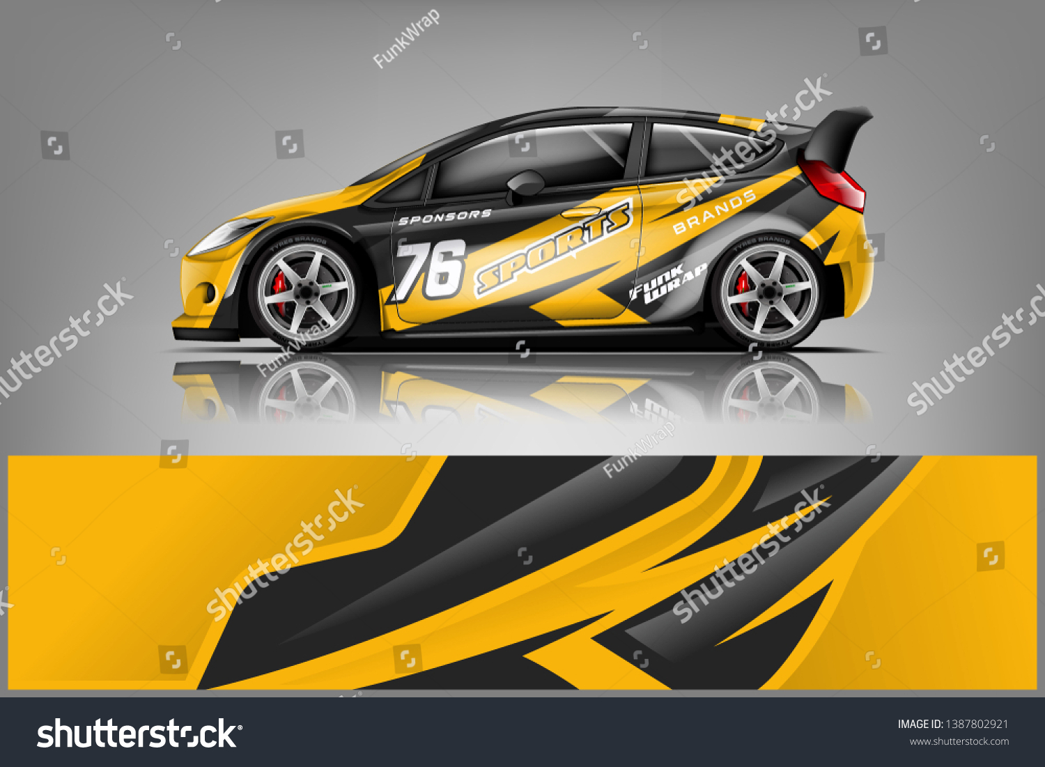 Rally car wrap vector designs. abstract livery for vehicle vinyl branding background dekal