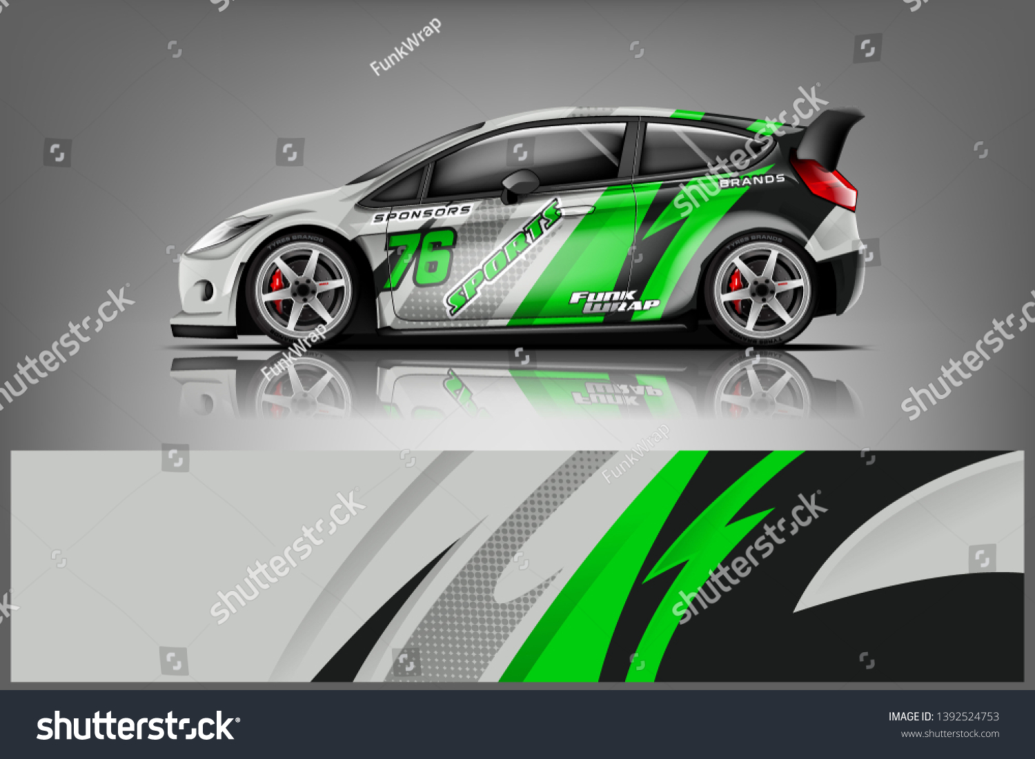 Car decal wrap design vector. Graphic abstract stripe racing background kit designs for vehicle,
race car, rally, adventure and livery
dekal