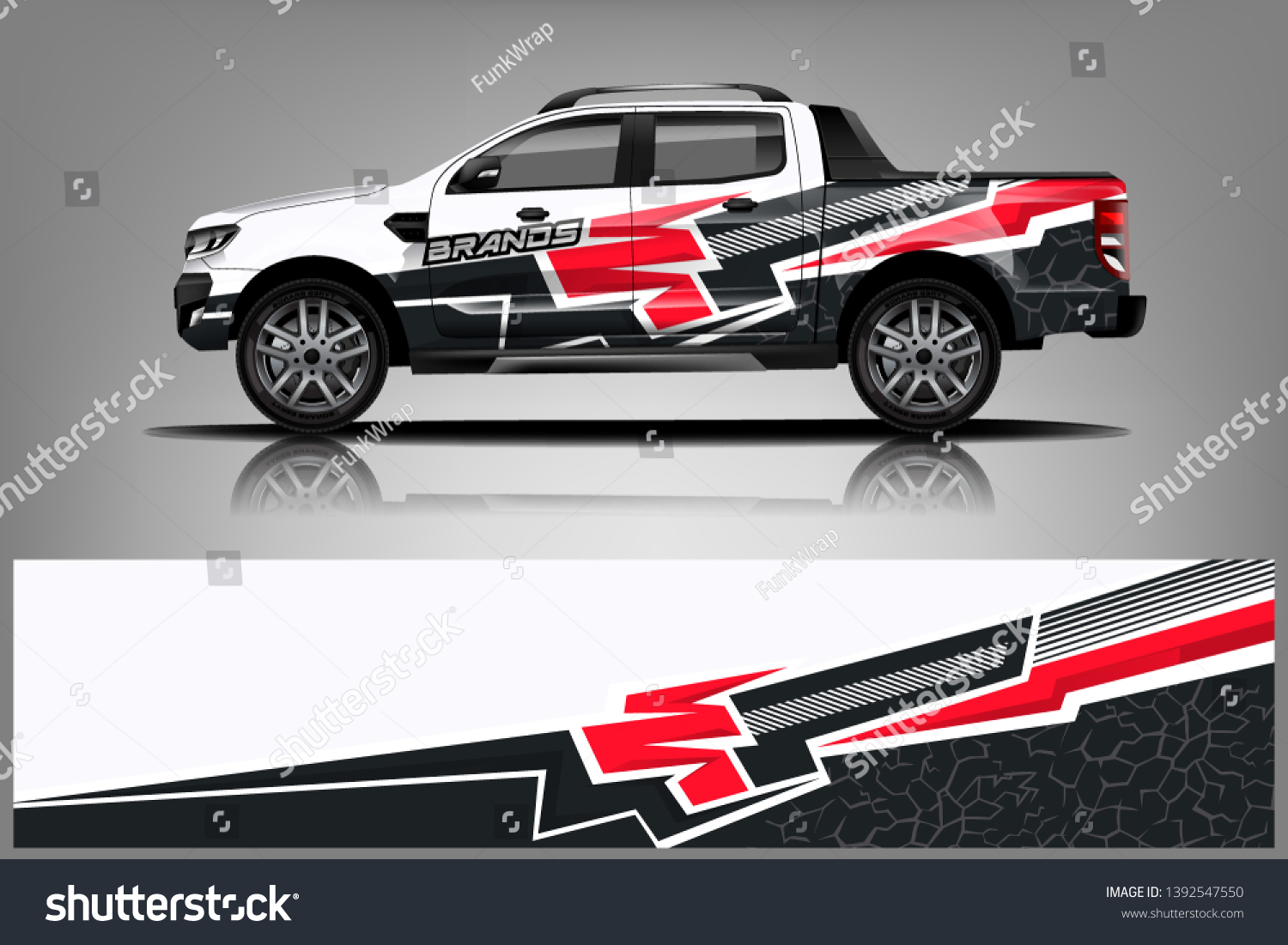truck and car decal design vector kit. abstract background graphics for vehicle advertisement and vinyl wrap dekal