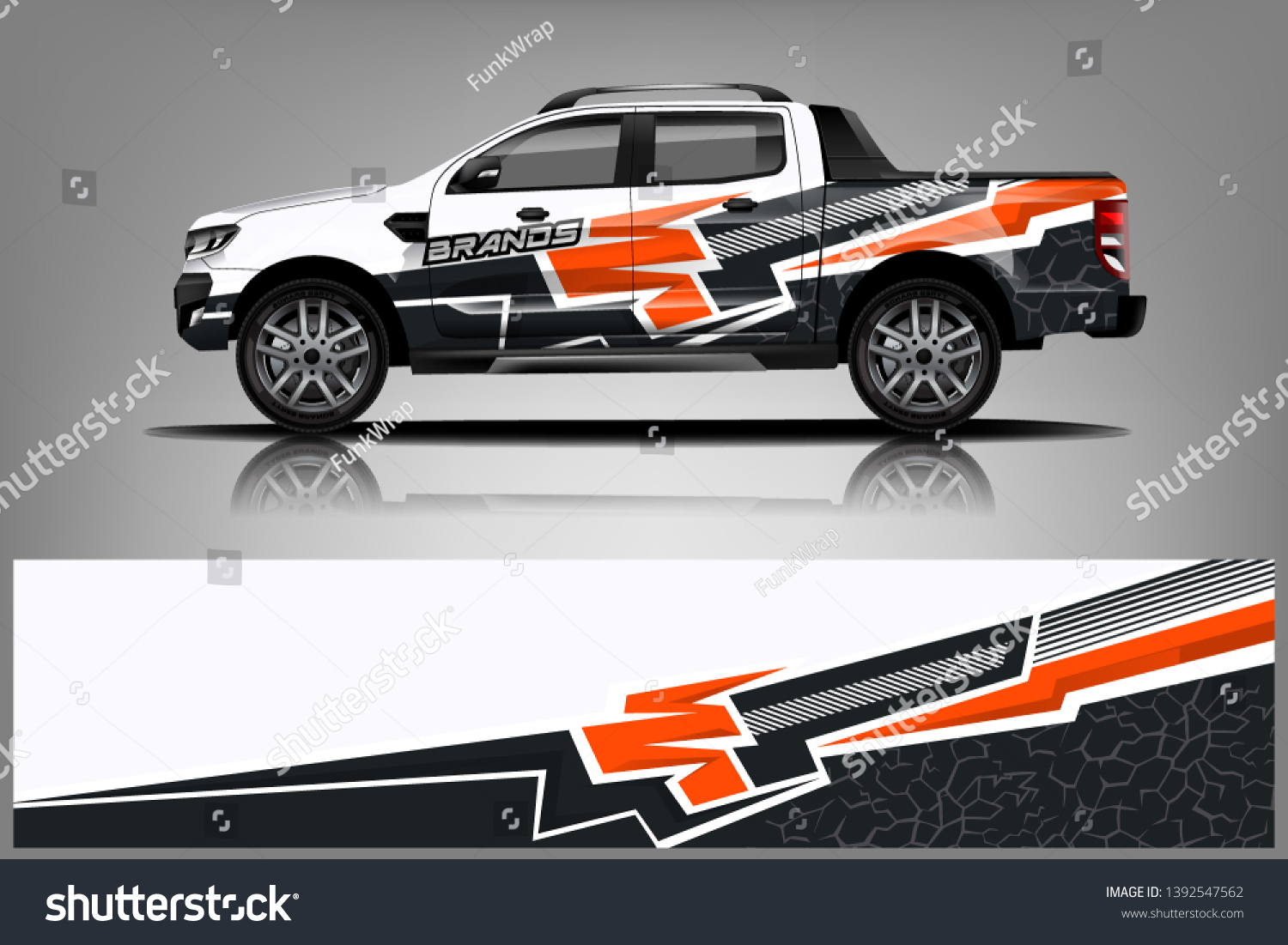 truck and car decal design vector kit. abstract background graphics for vehicle advertisement and vinyl wrap dekal