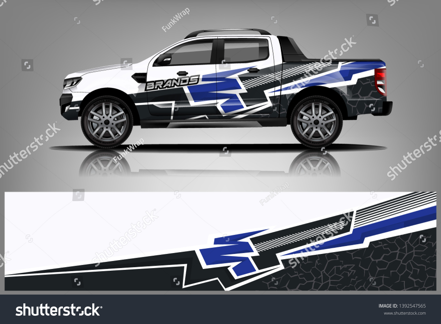 truck and car decal design vector kit. abstract background graphics for vehicle advertisement and vinyl wrap dekal