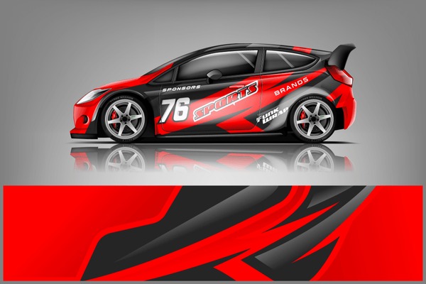 Car decal wrap design vector. Graphic abstract stripe racing background kit designs for vehicle, race car, rally, adventure and livery
dekal