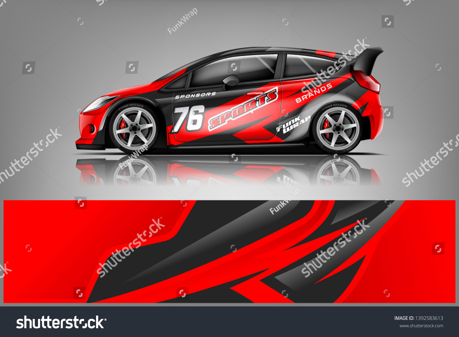 Car decal wrap design vector. Graphic abstract stripe racing background kit designs for vehicle, race car, rally, adventure and livery
dekal