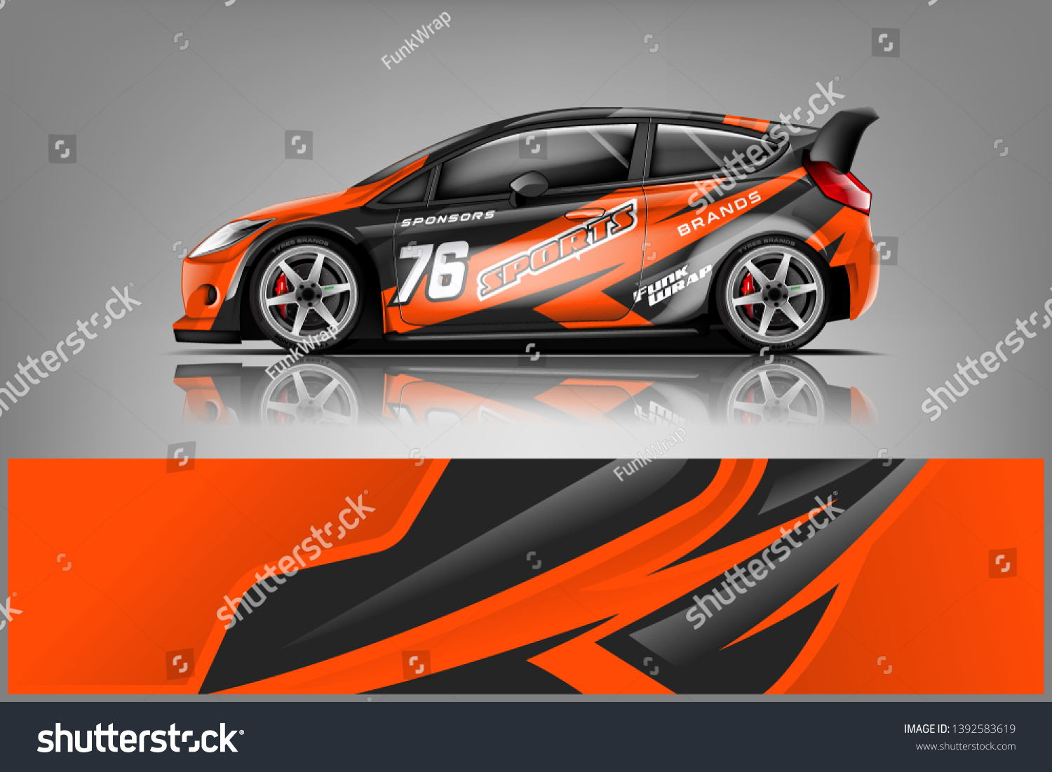 Car decal wrap design vector. Graphic abstract stripe racing background kit designs for vehicle, race car, rally, adventure and livery
dekal