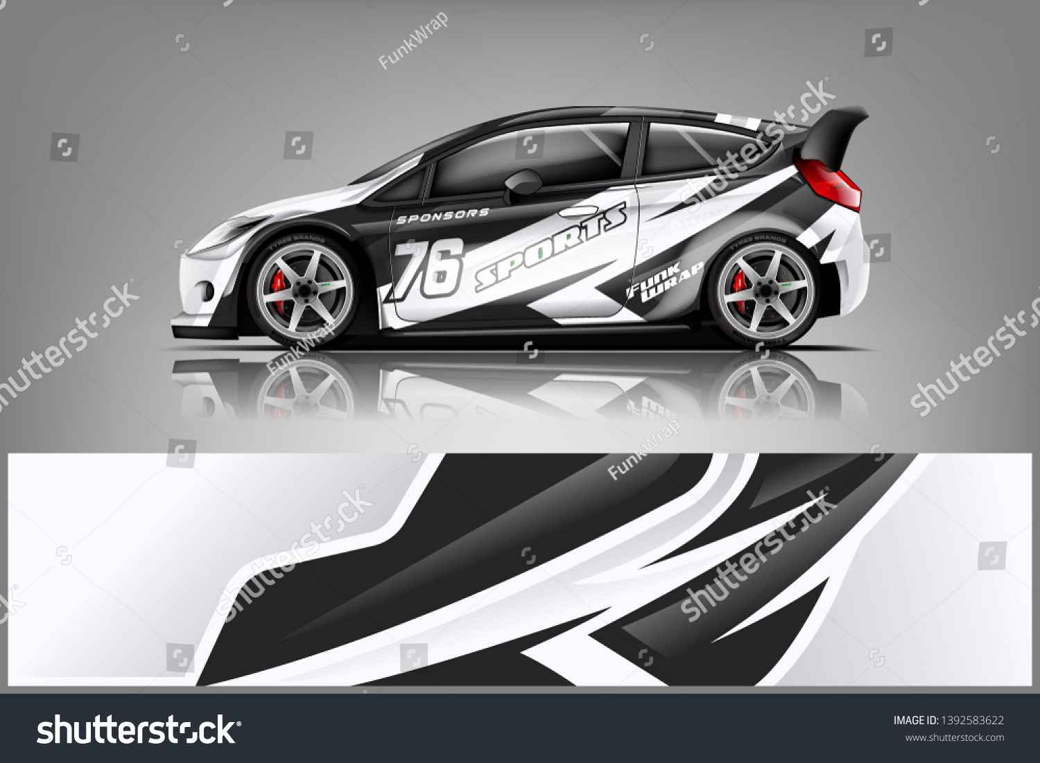 Car decal wrap design vector. Graphic abstract stripe racing background kit designs for vehicle, race car, rally, adventure and livery
dekal