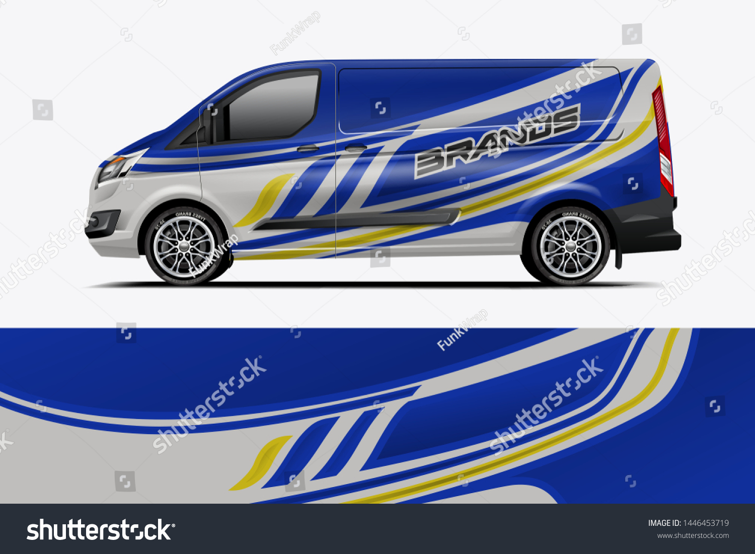 Van wrap design. Wrap, sticker and decal design for company. Vector format - eps 10 Vector dekal