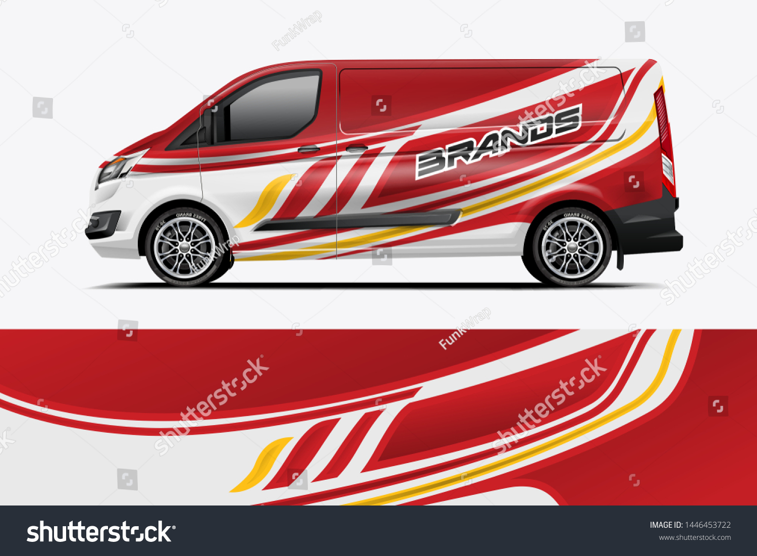 Van wrap design. Wrap, sticker and decal design for company. Vector format - eps 10 Vector dekal