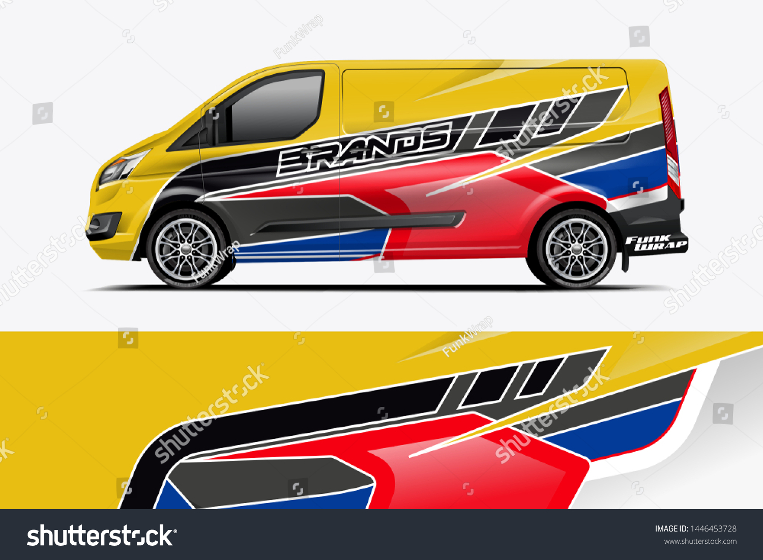 Van wrap design. Wrap, sticker and decal design for company. Vector format - eps 10 Vector dekal