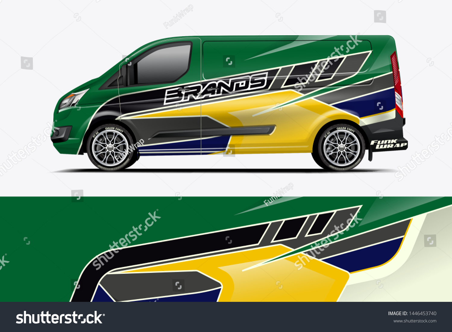 Van wrap design. Wrap, sticker and decal design for company. Vector format - eps 10 Vector dekal