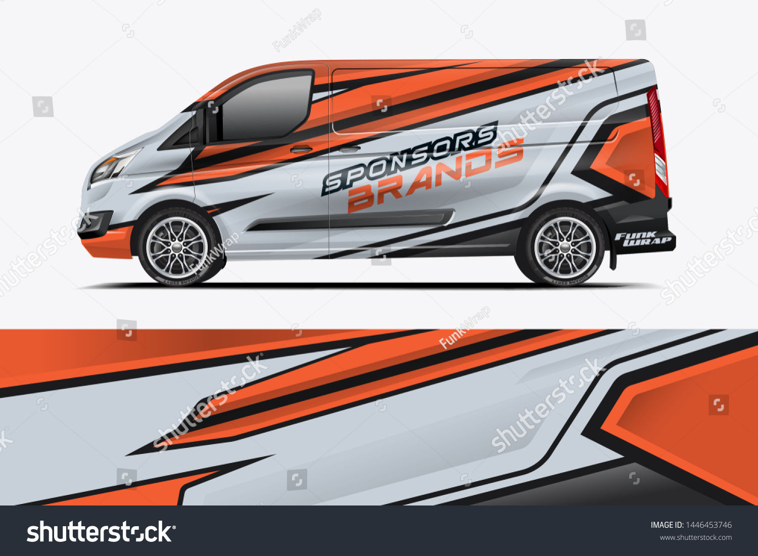 Van wrap design. Wrap, sticker and decal design for company. Vector format - eps 10 Vector dekal