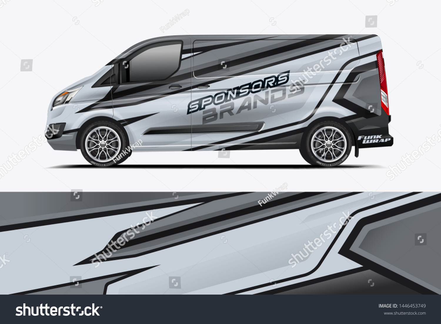 Van wrap design. Wrap, sticker and decal design for company. Vector format - eps 10 Vector dekal