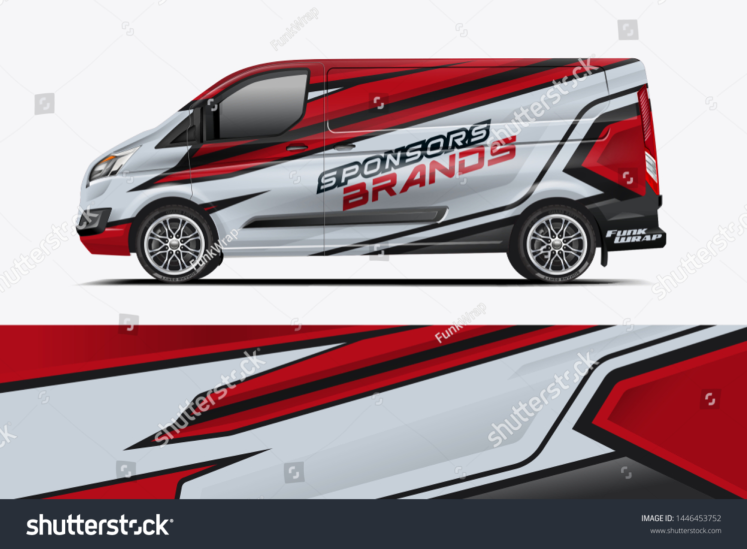 Van wrap design. Wrap, sticker and decal design for company. Vector format - eps 10 Vector dekal