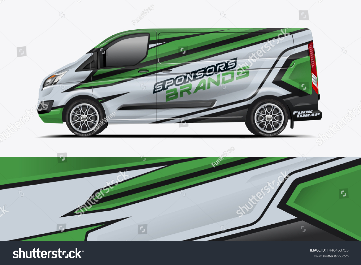 Van wrap design. Wrap, sticker and decal design for company. Vector format - eps 10 Vector dekal